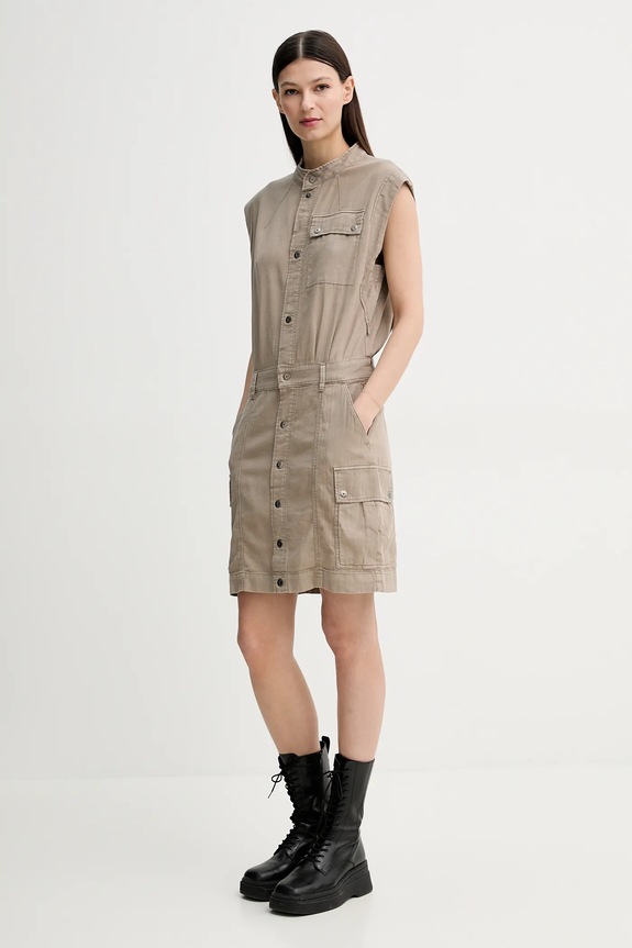 G-Star sukienka D26026.D454 beżowy SS25