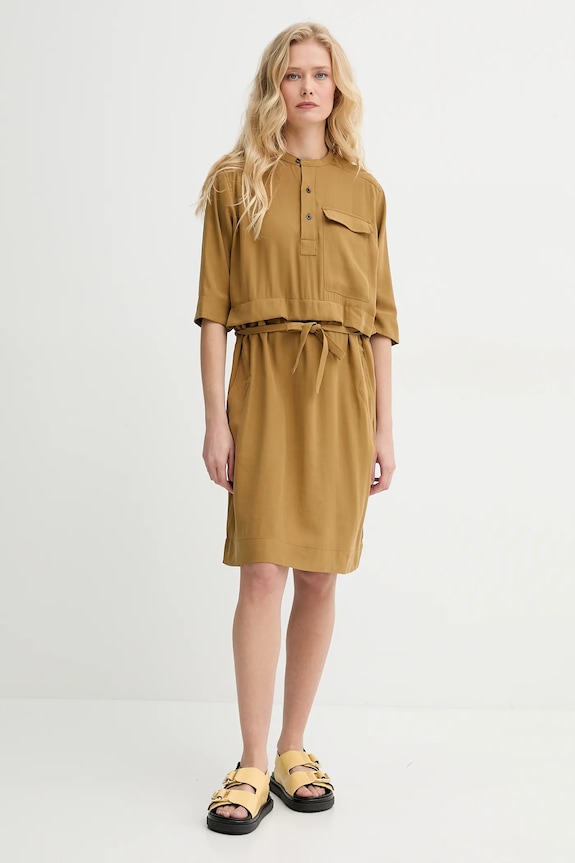 G-Star rochie D26023.D522 galben AW25