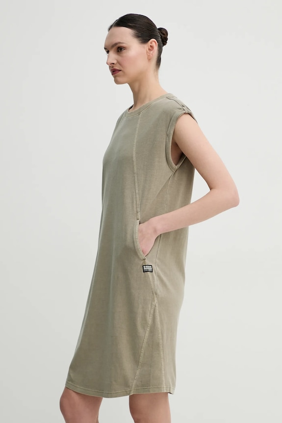 Îmbrăcăminte G-Star rochie din bumbac D26081.C756 verde