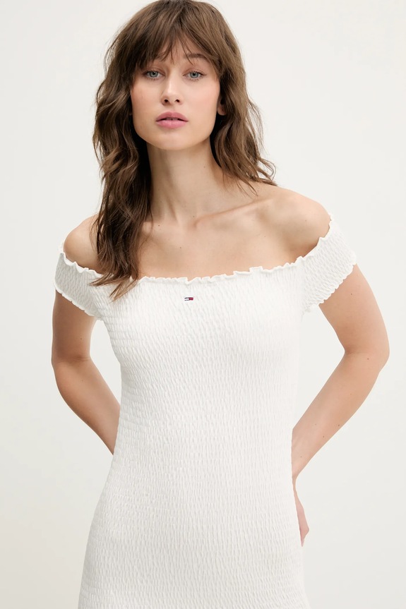 Tommy Jeans sukienka biały DW0DW20298