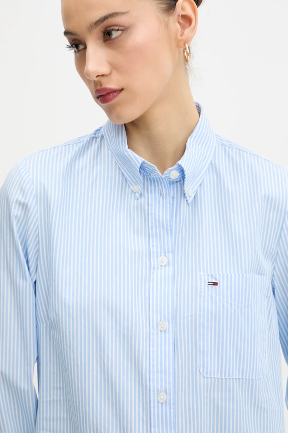 Tommy Jeans pamut ruha kék DW0DW20334