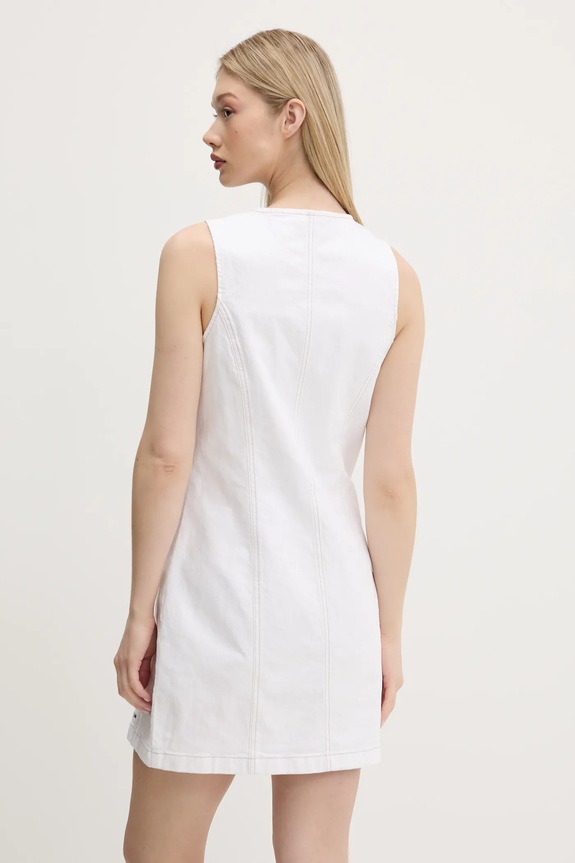 Îmbrăcăminte Tommy Jeans rochie din denim DW0DW20420 alb