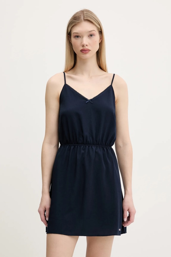 Tommy Jeans ruha vállas sötétkék DW0DW20613