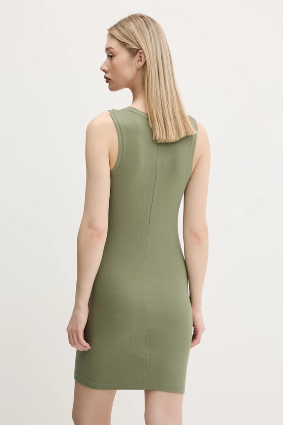 Îmbrăcăminte Tommy Jeans Rochie bodycon din bumbac cu elastan DW0DW20674 verde