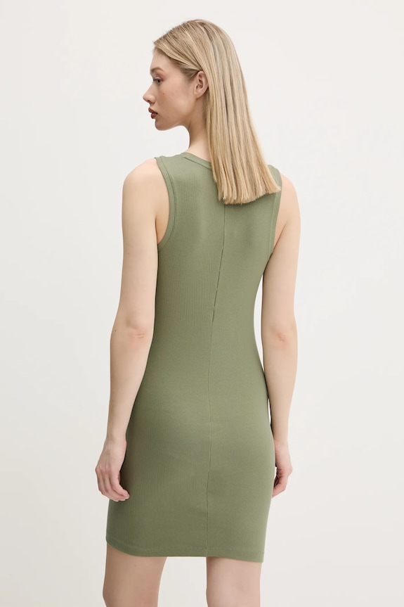 Îmbrăcăminte Tommy Jeans Rochie bodycon din bumbac cu elastan DW0DW20674 verde