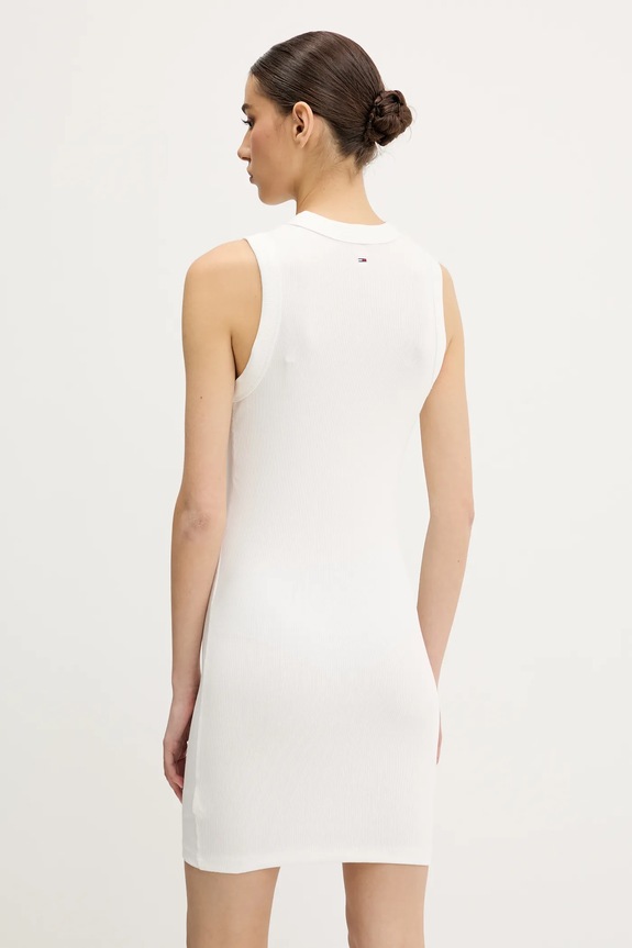 Îmbrăcăminte Tommy Jeans rochie DW0DW21351 alb