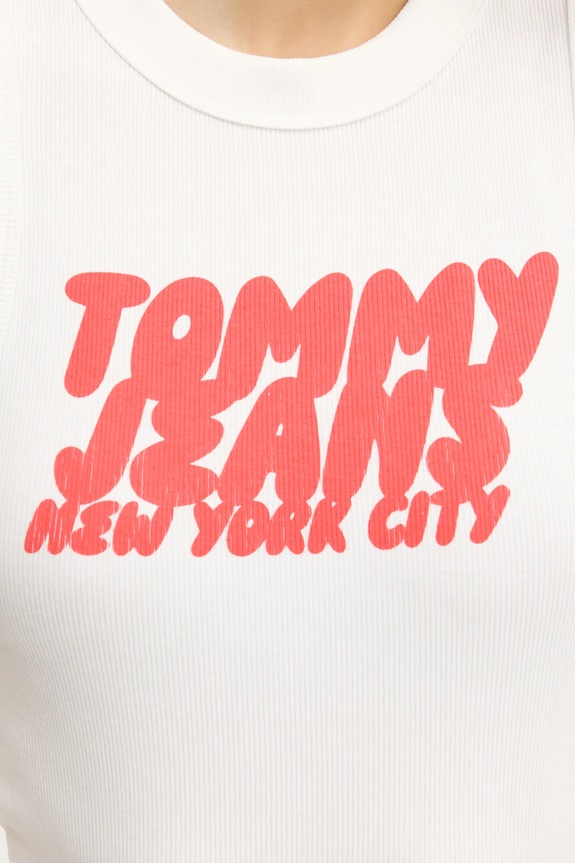 Tommy Jeans rochie DW0DW21351 alb