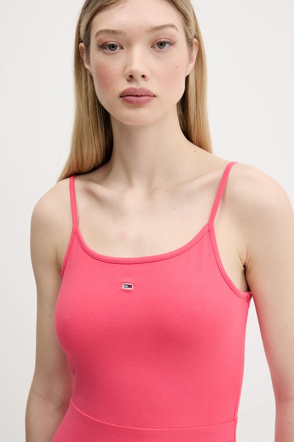 Φόρεμα Tommy Jeans ροζ DW0DW21354
