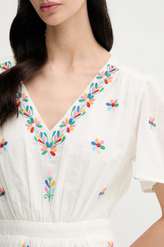 Βαμβακερό φόρεμα La Petite Française RACHELE PFRACHELE μπεζ