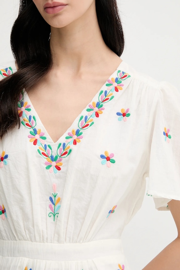 Βαμβακερό φόρεμα La Petite Française RACHELE PFRACHELE μπεζ