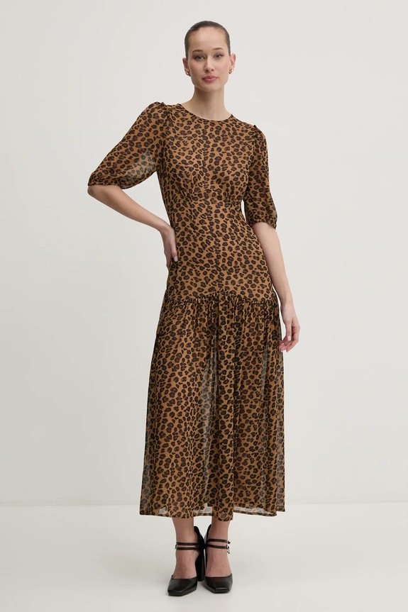 Odzież Never Fully Dressed sukienka NFDDR1851 brązowy