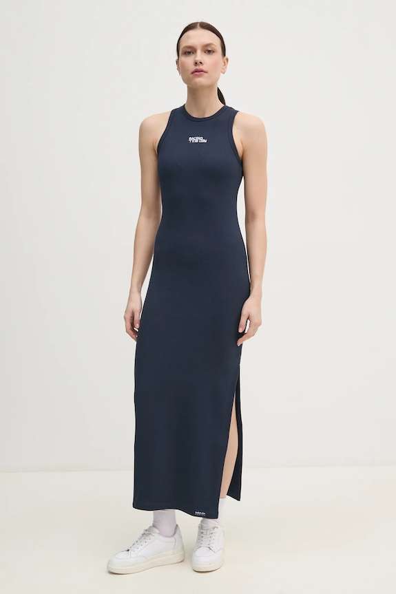 Red Bull Racing x Pepe Jeans vestito LOGO RIB MAXI DRESS maxi blu navy RL950003