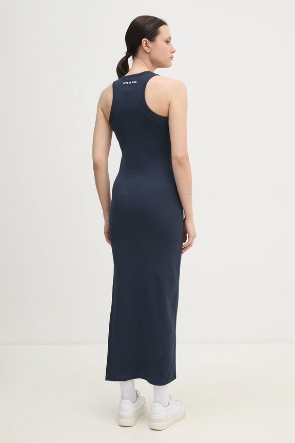 Abbigliamento Red Bull Racing x Pepe Jeans vestito LOGO RIB MAXI DRESS RL950003 blu navy