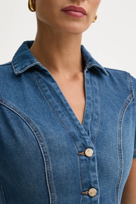 Morgan rochie din denim ROGLA albastru