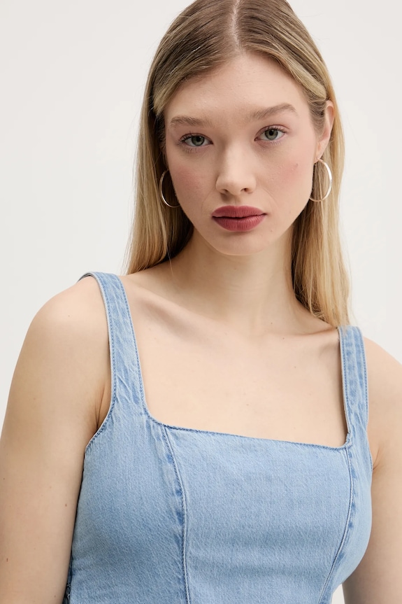 Rifľové šaty Hollister Co. modrá KI359.5033.281