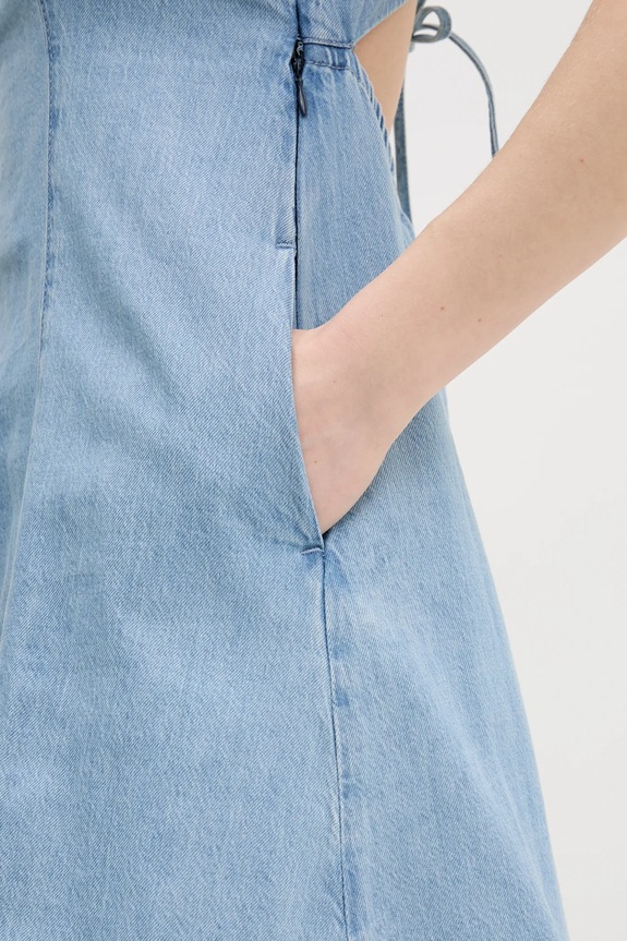 Rifľové šaty Hollister Co. KI359.5033.281 modrá
