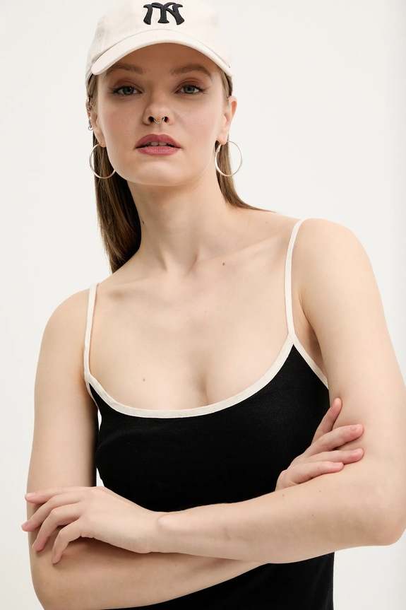 Λινό φόρεμα Hollister Co. μαύρο KI359.5049.900