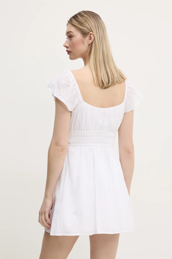 Îmbrăcăminte Hollister Co. rochie din bumbac KI359.5054.100 alb