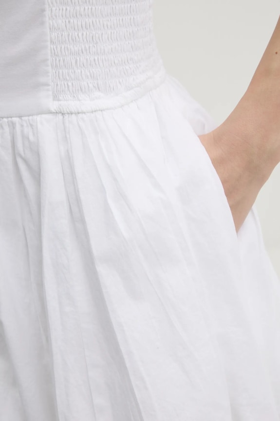 Pamučna haljina Hollister Co. KI359.5085.100 bijela