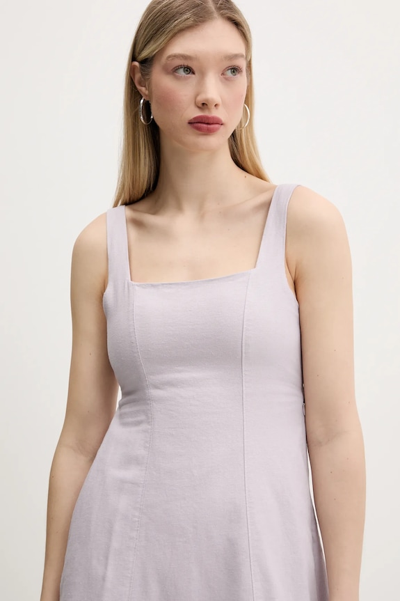 Lanena haljina Hollister Co. ljubičasta KI359.5265.632