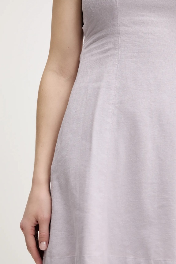 Lanena haljina Hollister Co. KI359.5265.632 ljubičasta