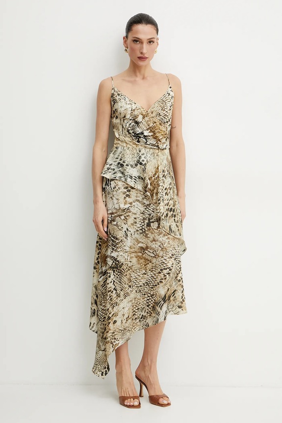 Marciano by Guess sukienka GISELLE midi beżowy 5GGK09.7298A