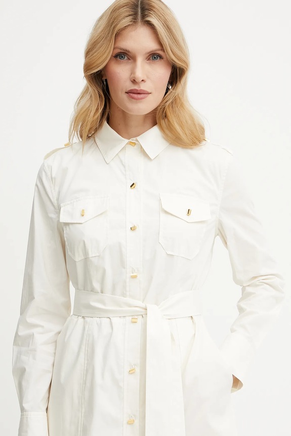 Marciano by Guess sukienka PAT beżowy 5GGK42.7315A