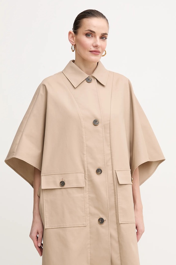 Marciano by Guess płaszcz bawełniany CINDY 5GGL02.7293A beżowy