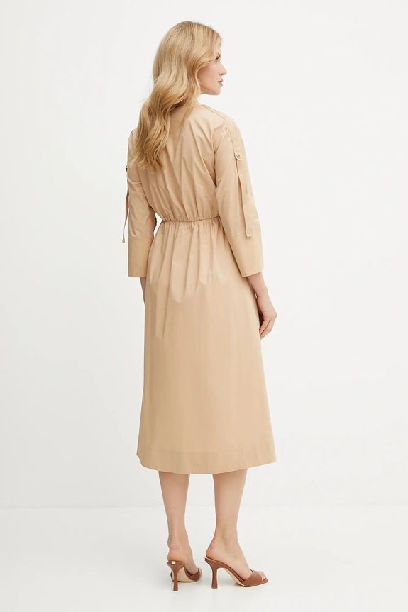 Bombažna obleka Liu Jo WA5170.T4390 bež SS25