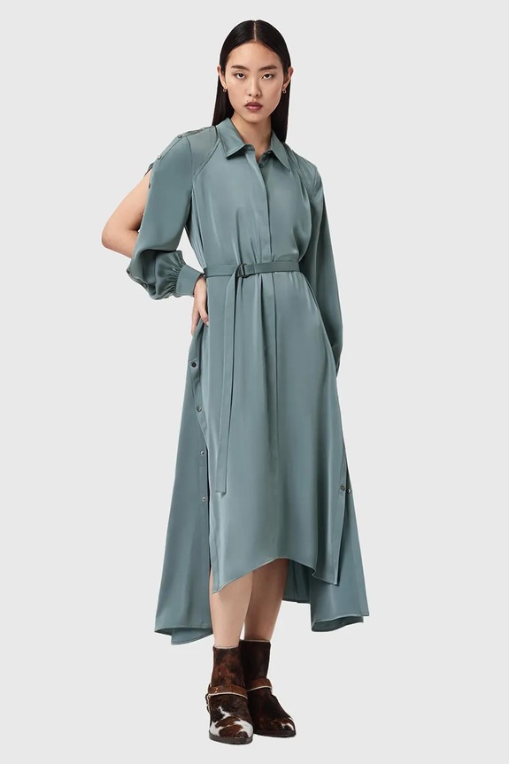 Oblečenie Šaty AllSaints LEXI W036DC modrá