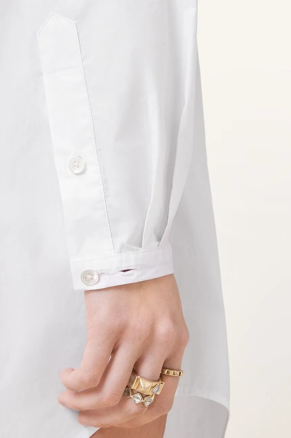 Βαμβακερό φόρεμα AllSaints ALBER λευκό W249DC