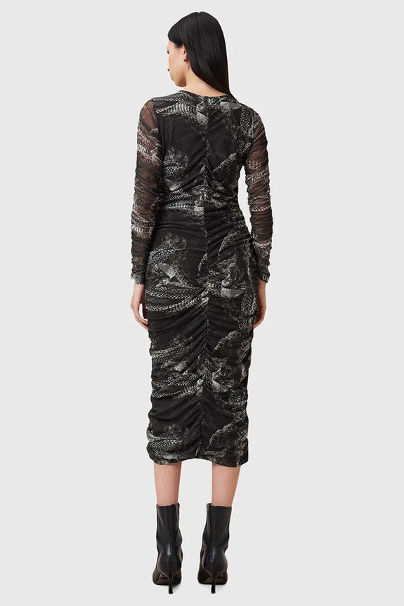 Šaty AllSaints KEIKO W003DC šedá
