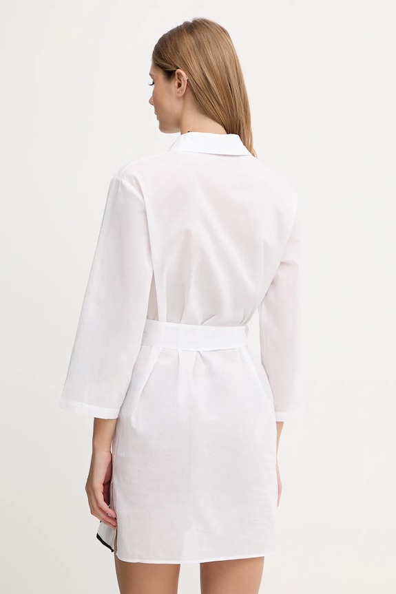 Îmbrăcăminte Karl Lagerfeld rochie de vară din bumbac A2W46075 alb