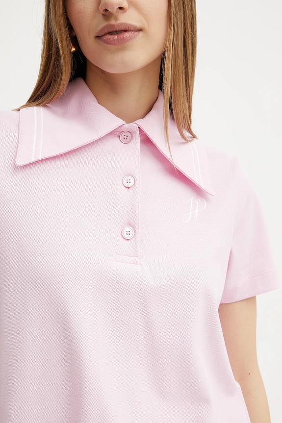 Βαμβακερό φόρεμα Patou JE1439975 ροζ