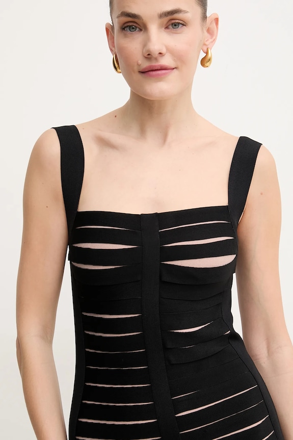 Herve Leger sukienka Alessandra czarny FFR8513700