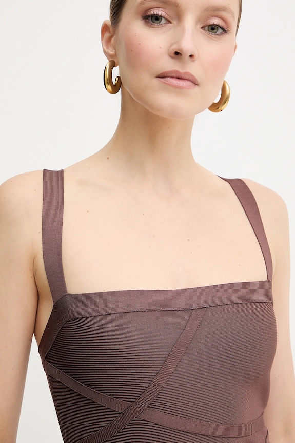 Haljina Herve Leger Josephine smeđa FRI8513807