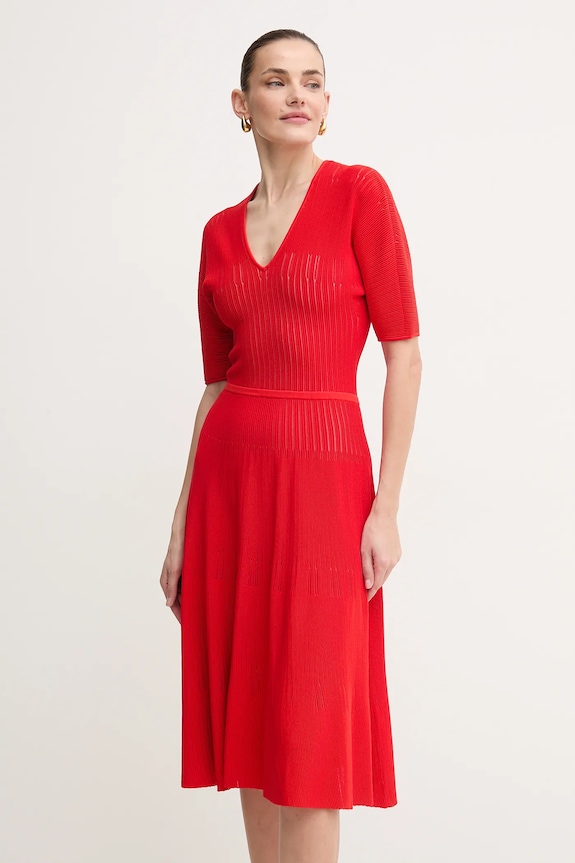 Herve Leger sukienka Lyla SHO8284542 czerwony SS25