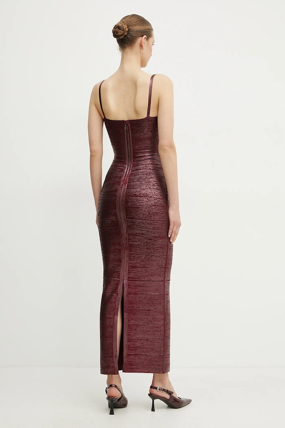 Φόρεμα Herve Leger Gemma HFL8503778 μπορντό SS25