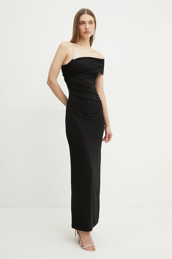 Φόρεμα Herve Leger Olivia απλικέ μαύρο RMC8467429