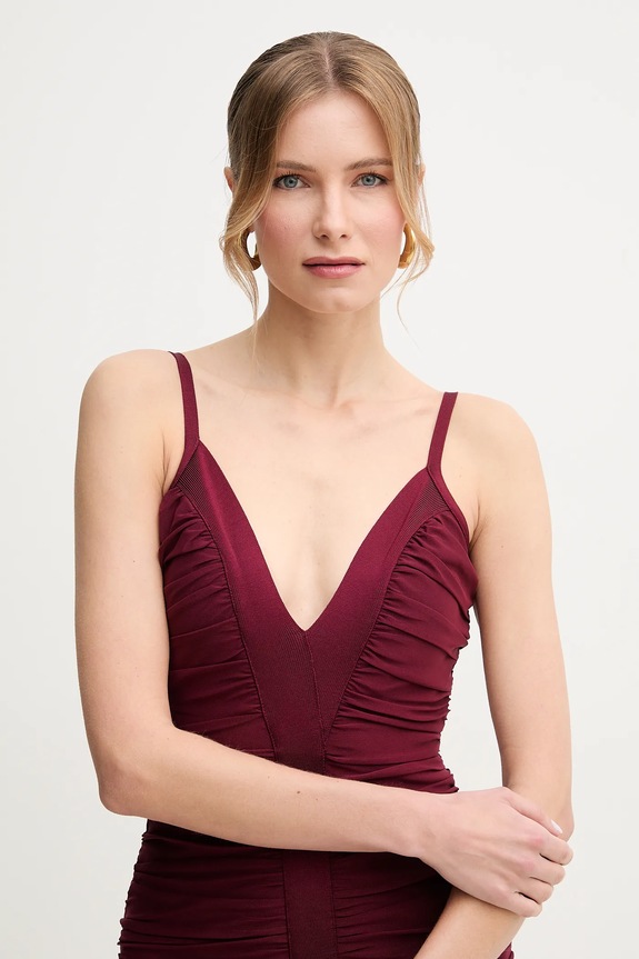 Herve Leger sukienka Andrea bordowy RME8499595