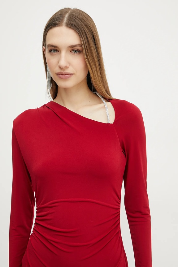 Φόρεμα Herve Leger Abby κόκκινο RMJ8503223