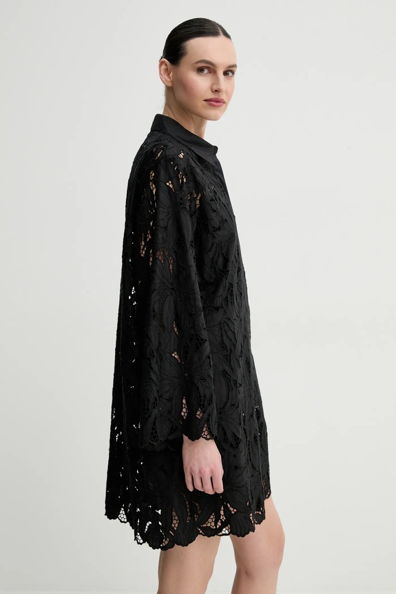 Βαμβακερό φόρεμα ISABELLE BLANCHE μαύρο IS25SS.A170.T020