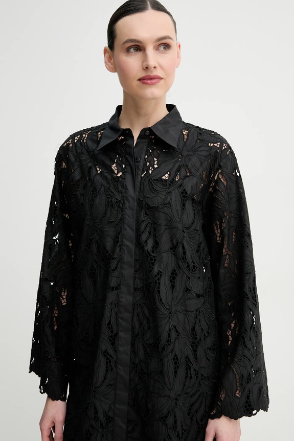 Βαμβακερό φόρεμα ISABELLE BLANCHE IS25SS.A170.T020 μαύρο