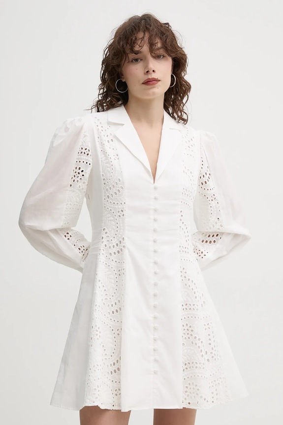 Βαμβακερό φόρεμα ISABELLE BLANCHE μακρύ λευκό IS25SS.A107.T023