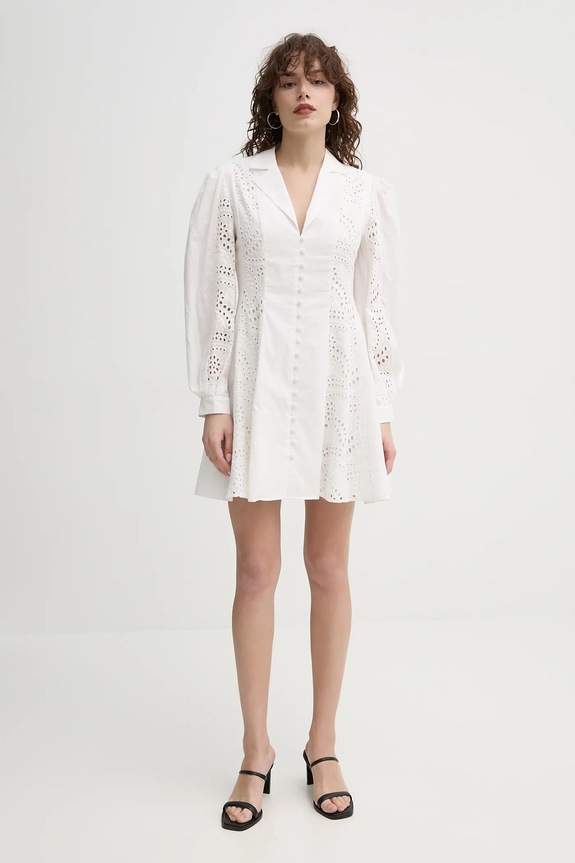 Βαμβακερό φόρεμα ISABELLE BLANCHE IS25SS.A107.T023 λευκό SS25