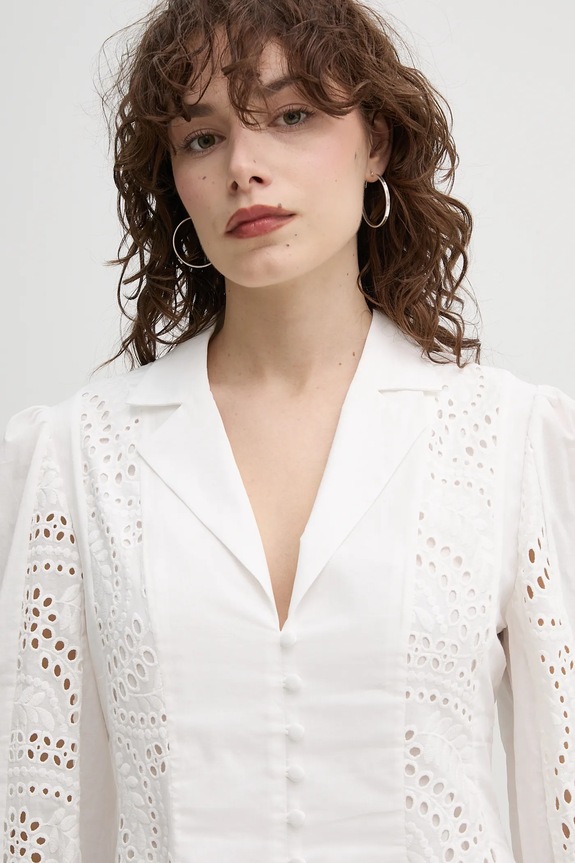 Βαμβακερό φόρεμα ISABELLE BLANCHE λευκό IS25SS.A107.T023