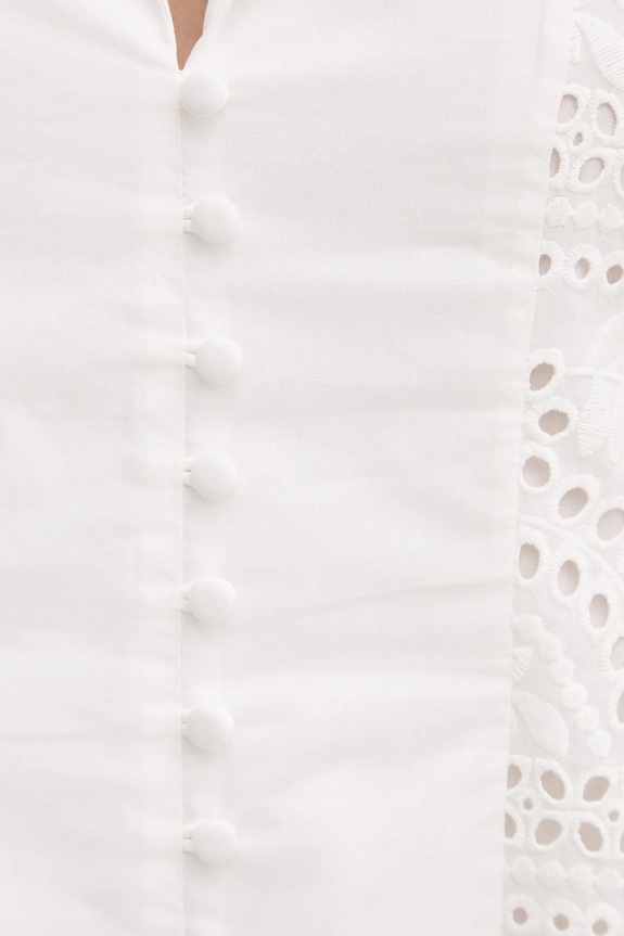 Βαμβακερό φόρεμα ISABELLE BLANCHE IS25SS.A107.T023 λευκό