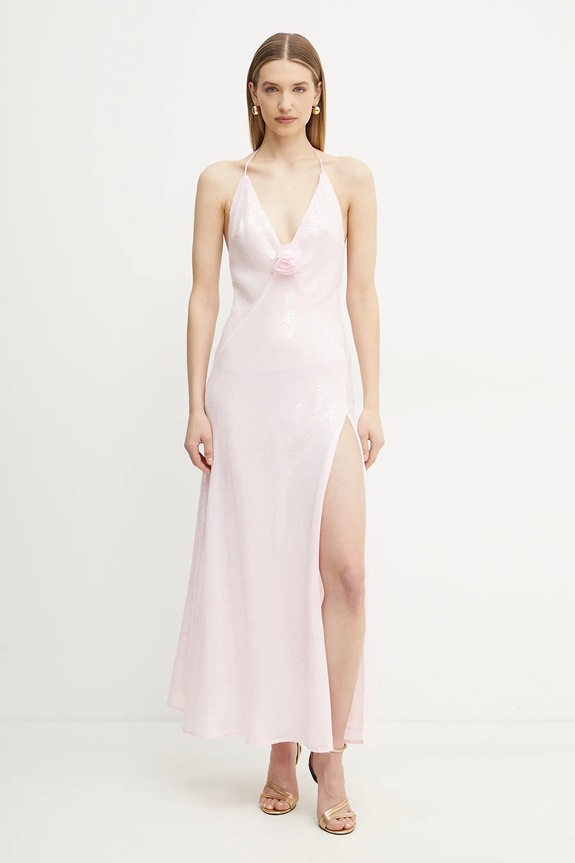 Bardot vestito maxi rosa 59278DB3