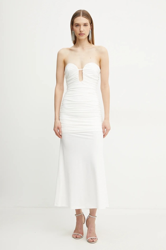 Bardot rochie maxi alb 59692DB1