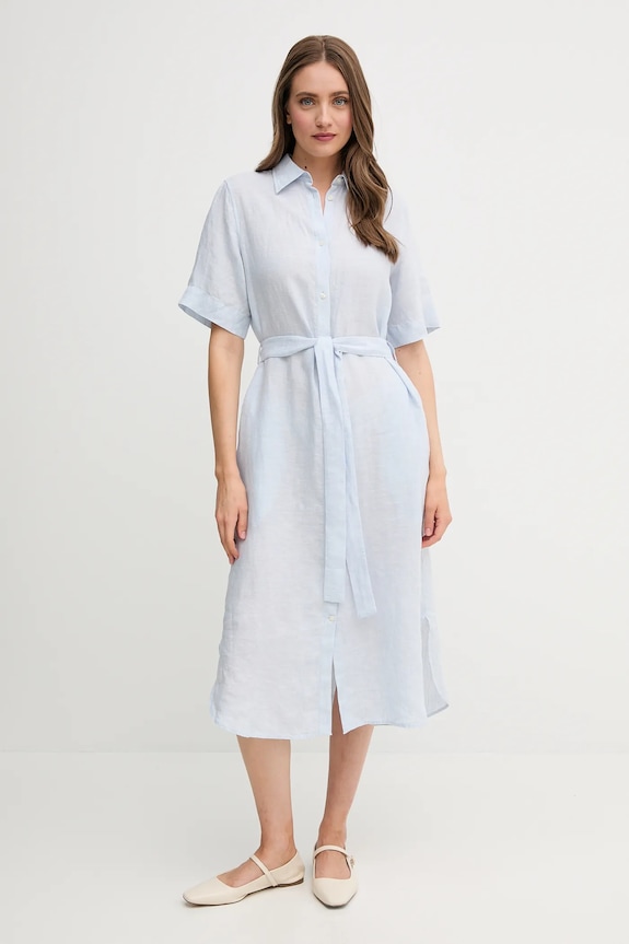 Gant rochie din in fixat albastru 4503390